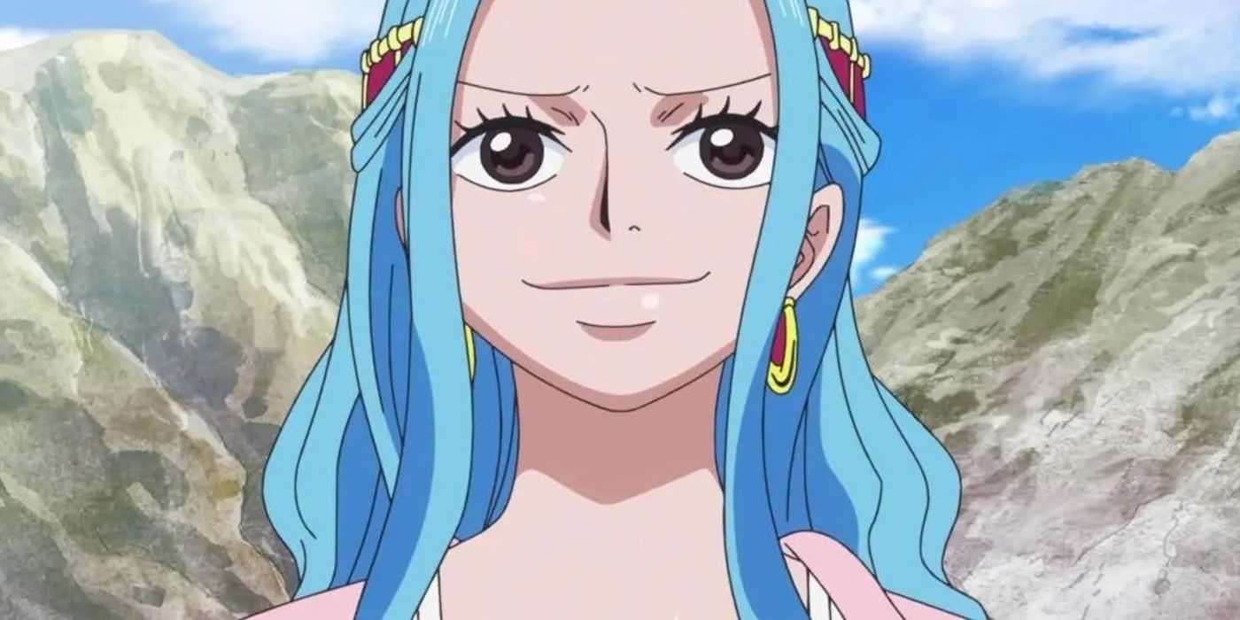 Princess Vivi smiling in the One Piece anime