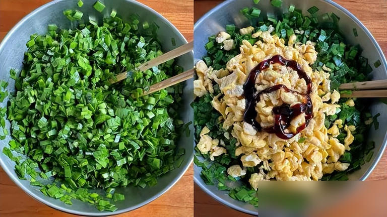 韭菜盒子懒人吃法，免和面皮薄馅多，一口气炫好几个！