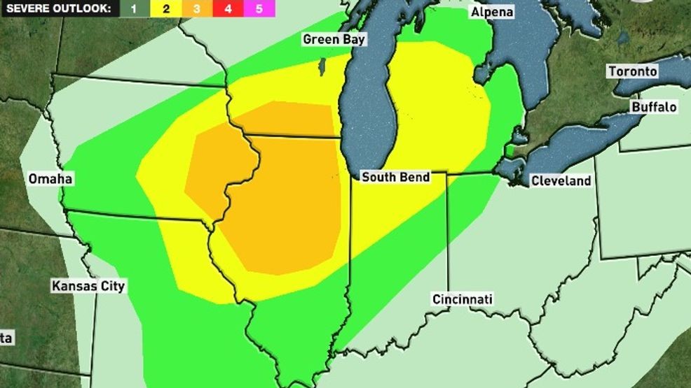 Thursday starts with rain showers; chances for severe storms throughout ...