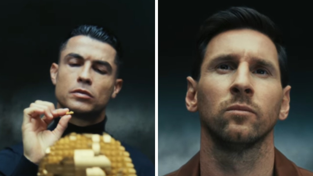 Image for Ronaldo, Messi reimagined by Lego: Football icons join hands for World Cup ad