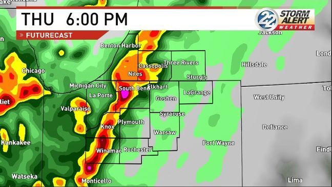 Thursday starts with rain showers; chances for severe storms throughout ...