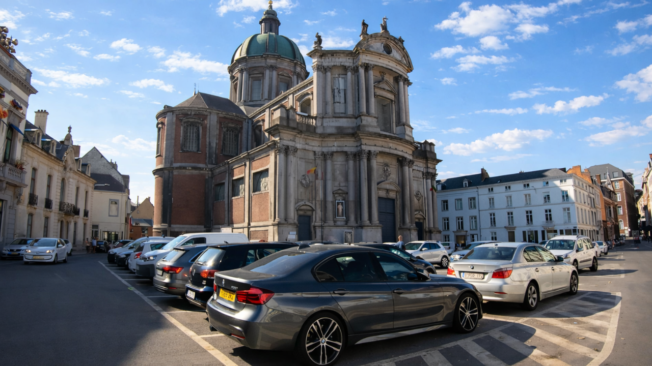 Balade à pied dans Namur, Belgique, le long de la Meuse (4K)