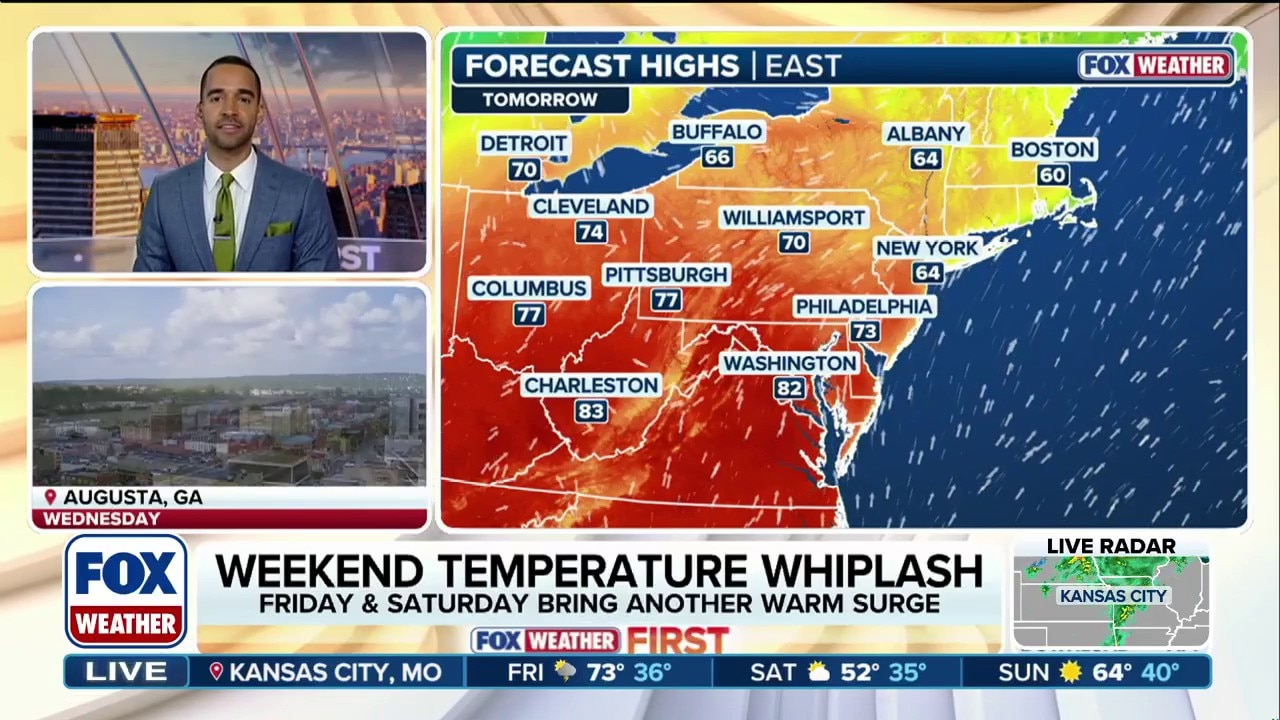 Record warmth expected for eastern US across holiday weekend followed ...