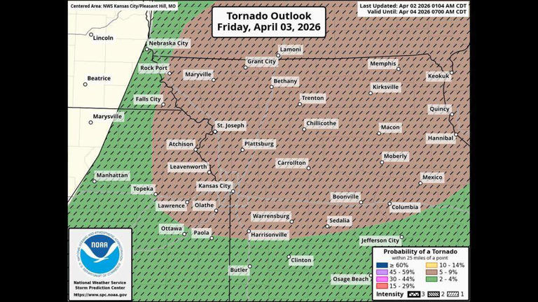Storms linger in Kansas City; Friday could bring tornado, hail risks
