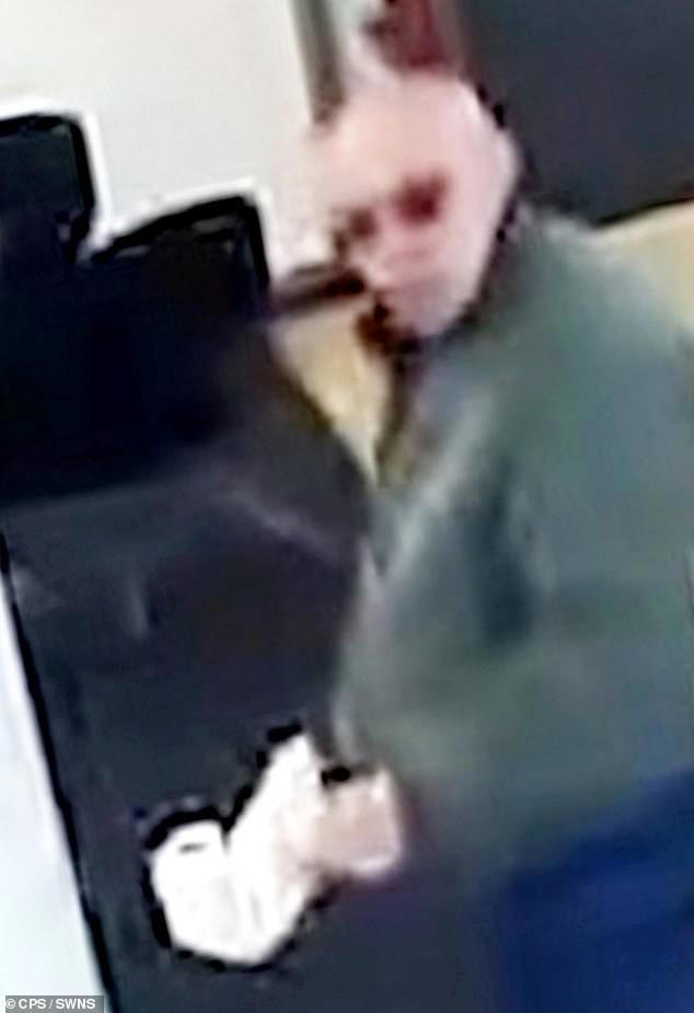 Moment 'desperate' man tries to rob bank with a vape disguised as a gun