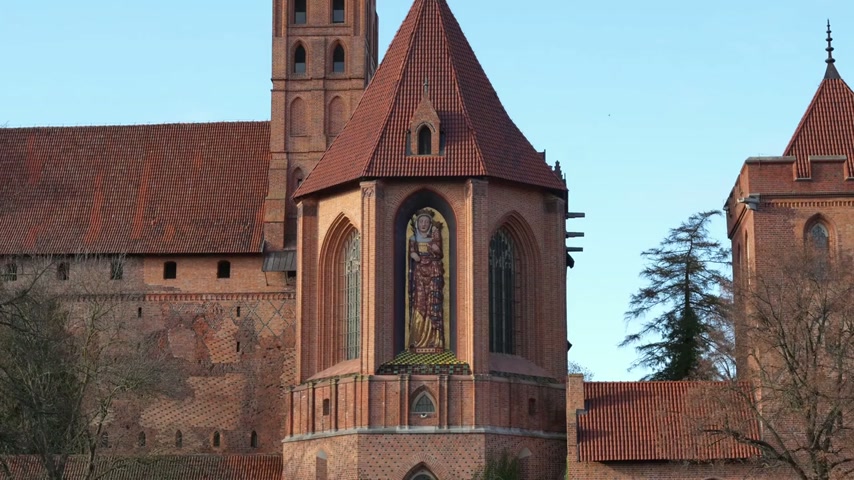 Malbork, Poland: Drone tour of the largest castle in the world