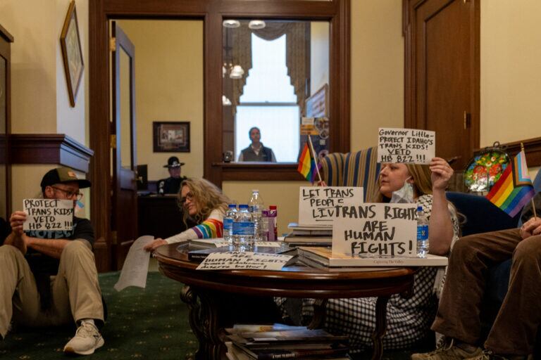 Protestors urging Idaho governor to veto bill outing trans kids to ...