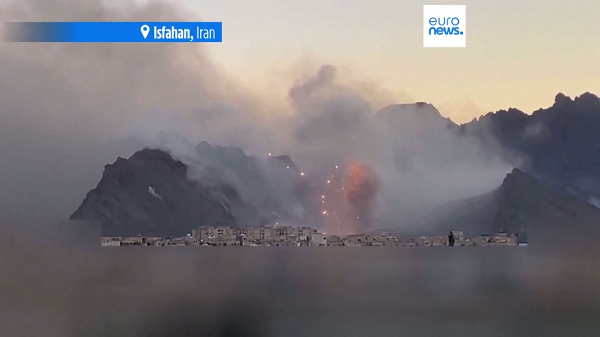 Videos show explosions after a series of strikes hits Isfahan in ...