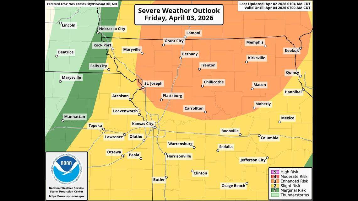 Storms linger in Kansas City; Friday could bring tornado, hail risks