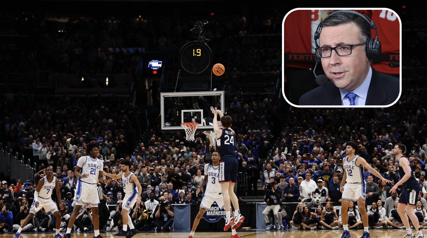 Ian Eagle defends UConn buzzer-beater call