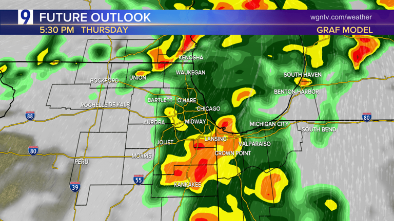 Severe weather timeline: Tracking Thursday storm chances