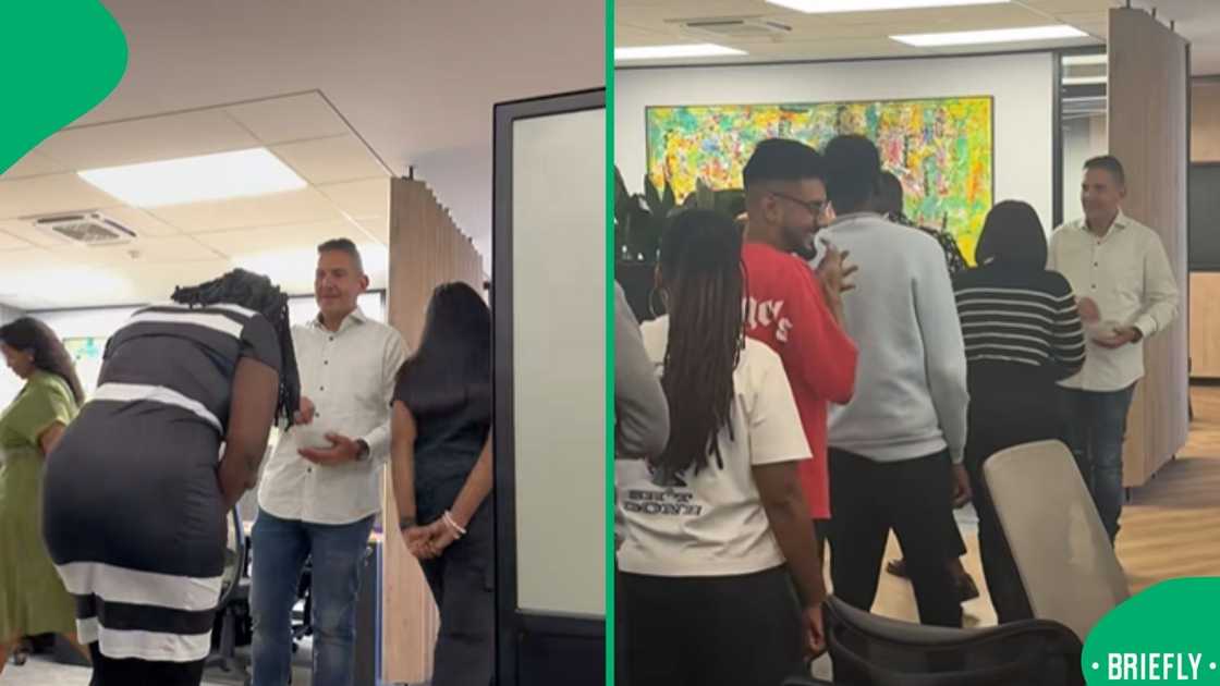 Company pranked new employees with a fake ritual before a meeting ...