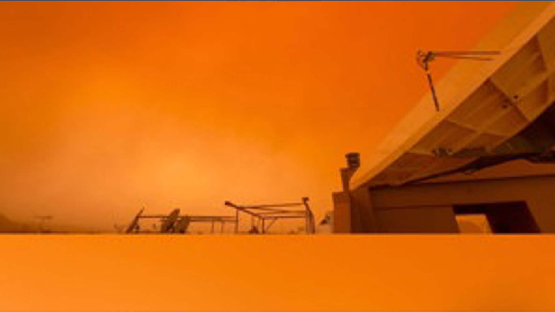 Orange skies over Greek island after a storm blew dust from Africa into ...