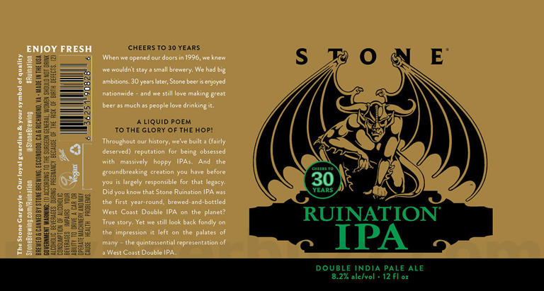 Stone Brewing Ruination & Japanese Green Tea IPA returning to celebrate ...