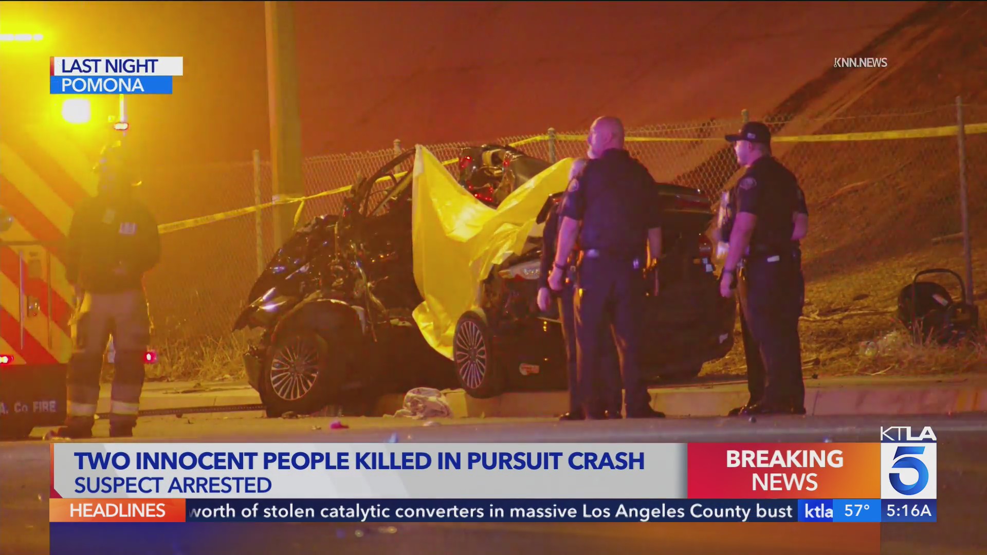 Pomona pursuit ends with 2 innocent motorists killed