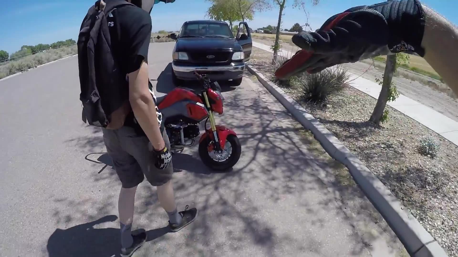 Rider crashes into tree during off-road motorcycle adventure gone wrong