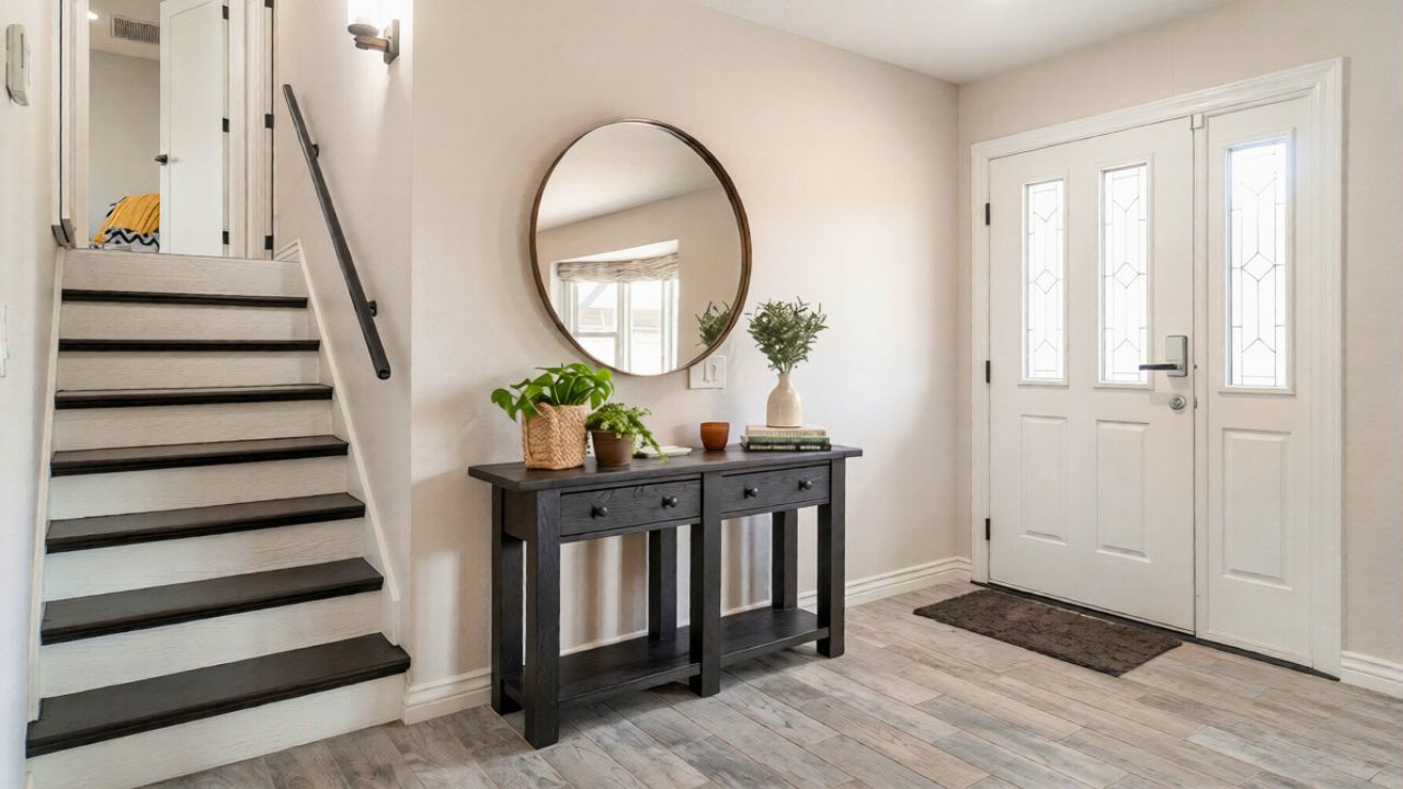 How I made the entry feel less cluttered without getting rid of everything