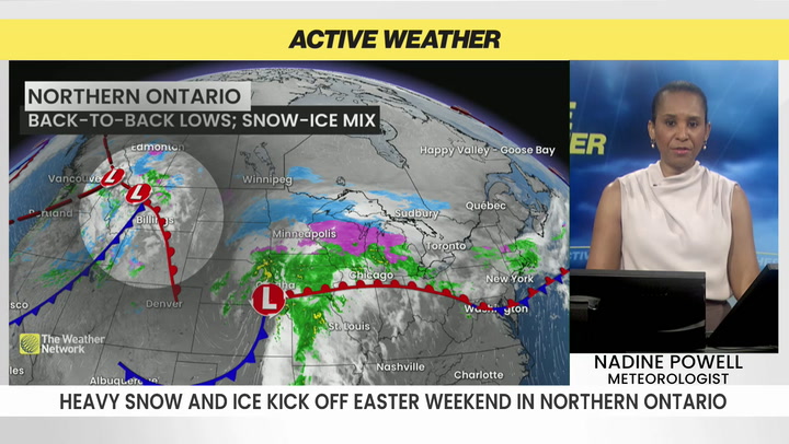 Northern Ontario triple threat: snow, freezing rain and ice pellets