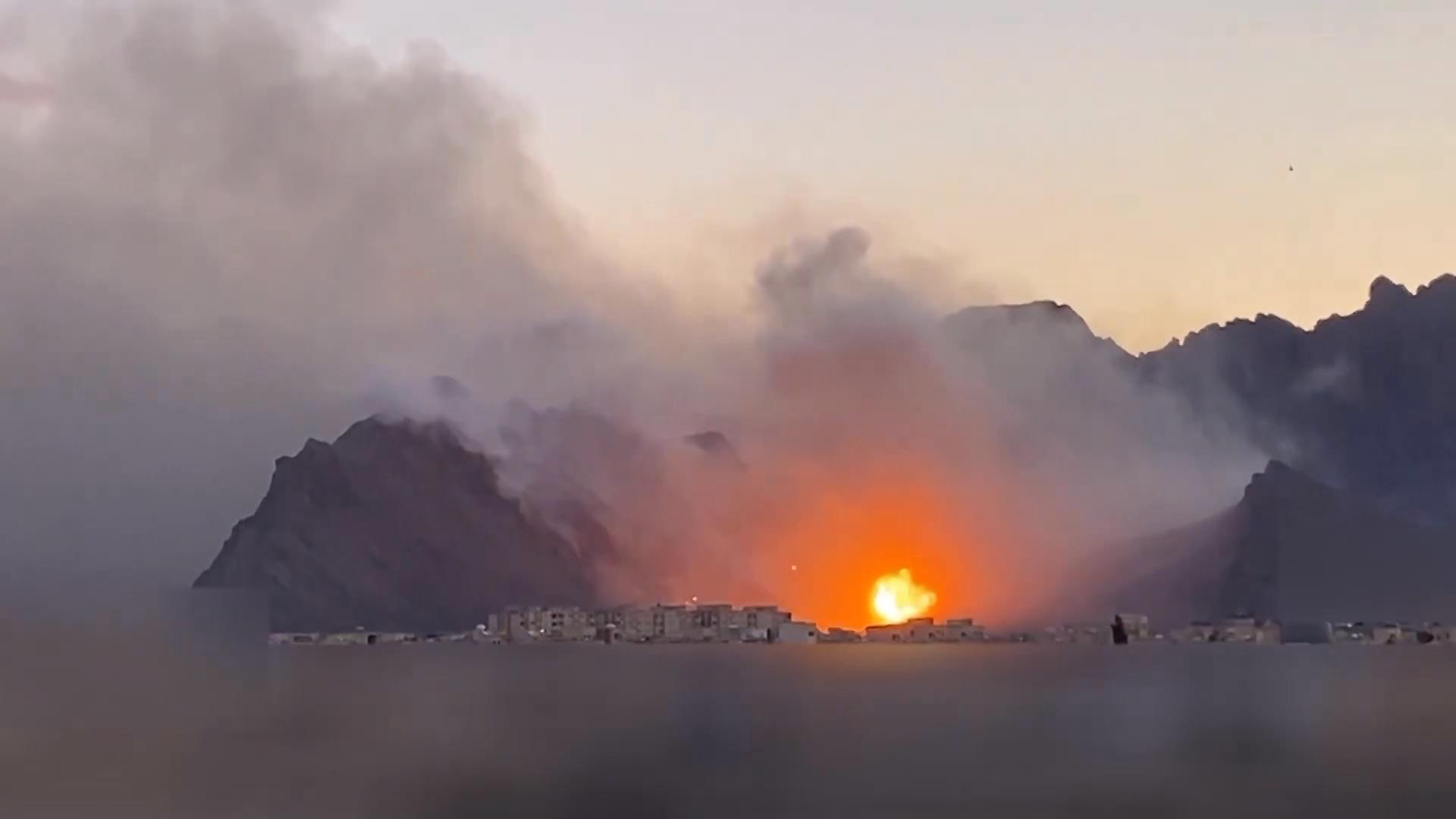 Explosions and smoke after a series of strikes hits Isfahan in central Iran