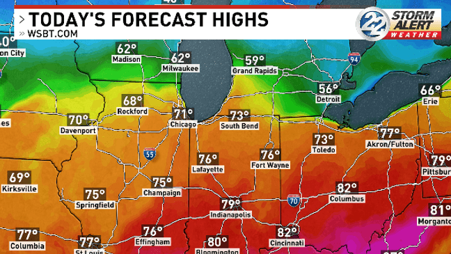 Thursday starts with rain showers; chances for severe storms throughout ...