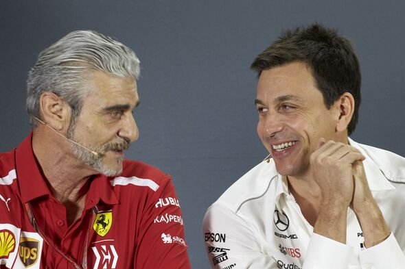 Maurizio Arrivabene and Toto Wolff