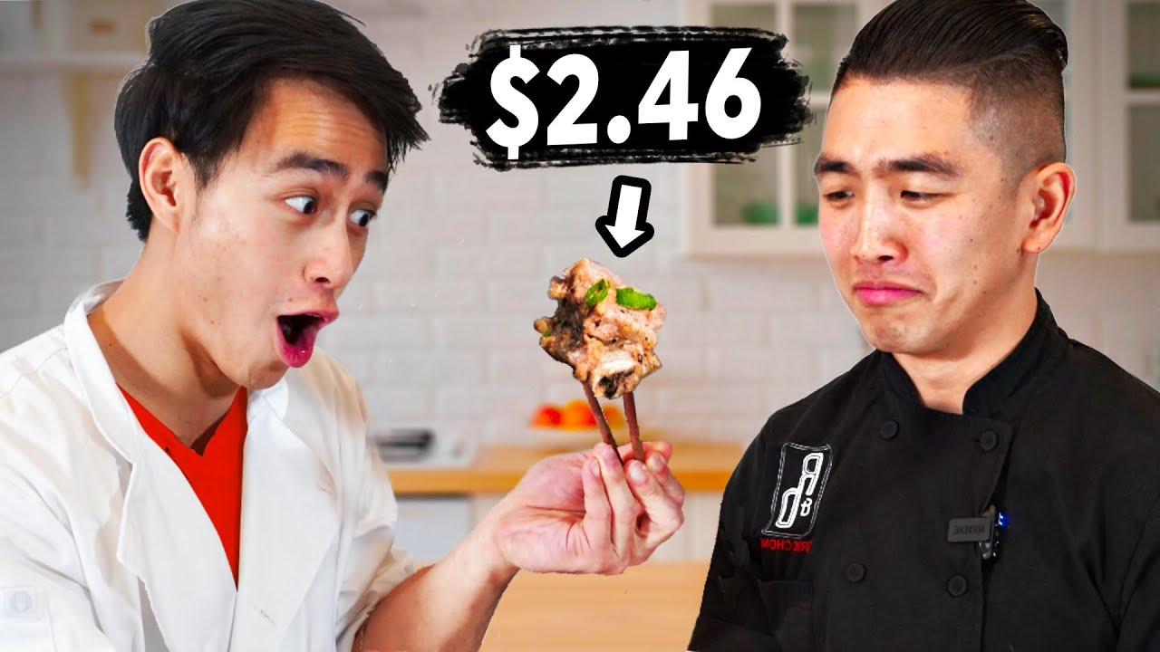 Cooking challenge with chef Eric Chong using cheap ingredients