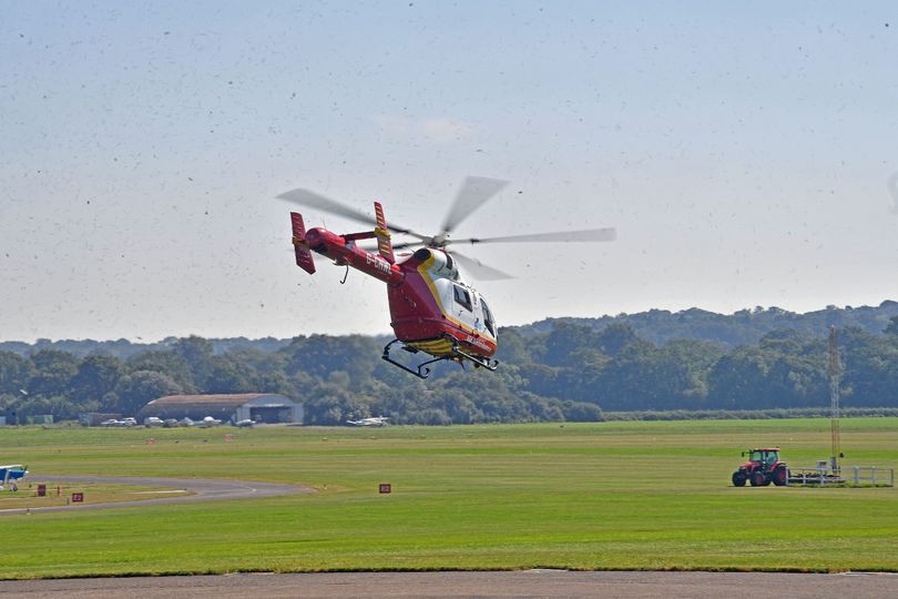 Motorcyclist airlifted to London hospital after crash on Surrey A-road