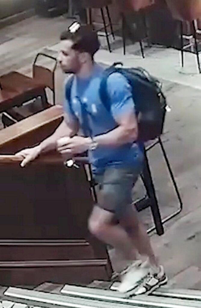 Thieves caught on CCTV rifling through bags in pub for seven minutes