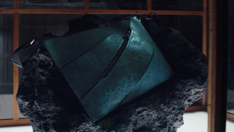 Lab-grown T-Rex leather showcased in new luxury handbag