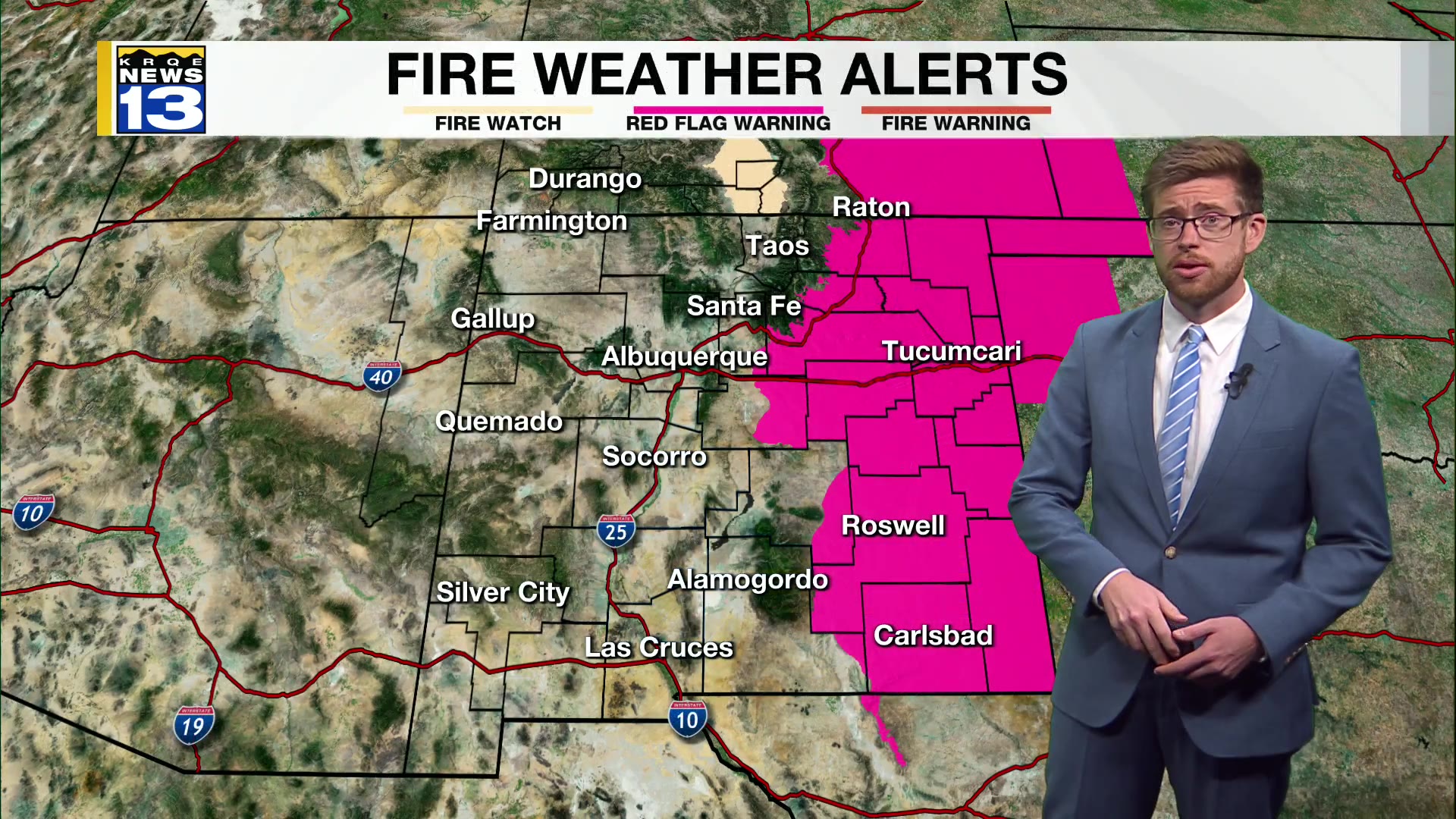 Gusty winds, increased risk for fire danger Thursday and Friday