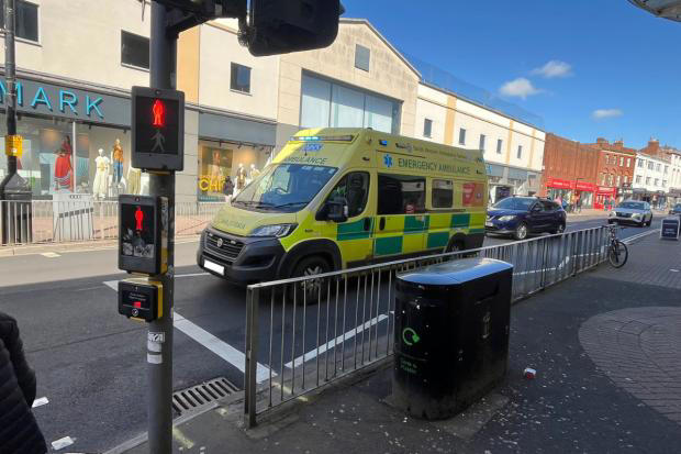 Person in hospital after being hit by a car in Taunton