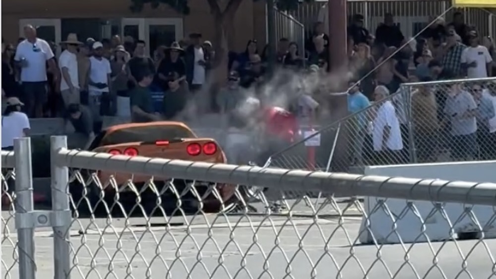 Corvette Z06 crashes through barrier at Goodguys event — and it nearly ...