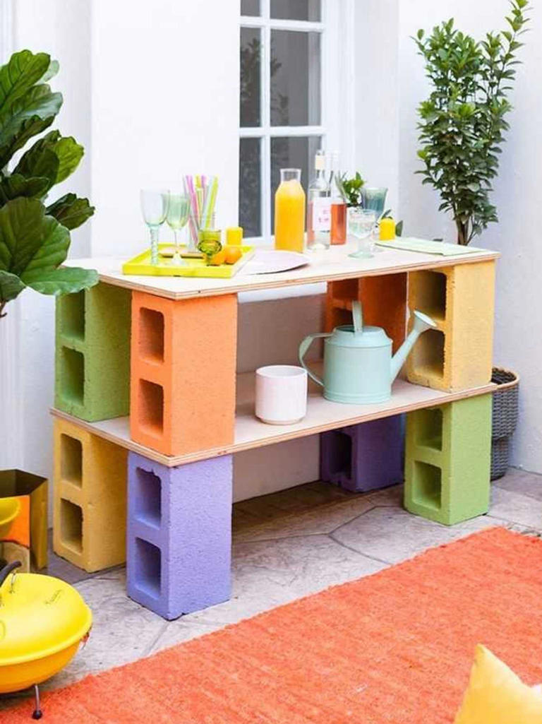This zero-tools cinder block hack is the ultimate summer patio upgrade