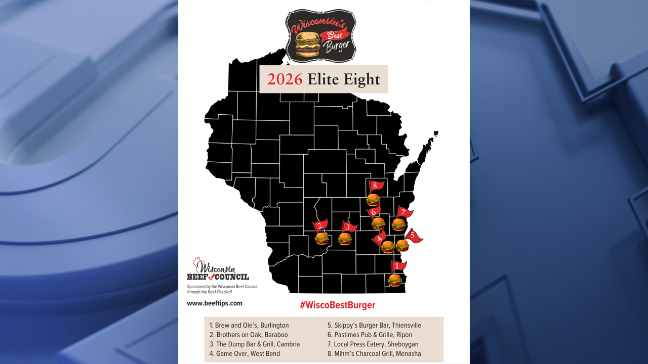 Wisconsin’s best burger contest names 2026 Elite Eight finalists
