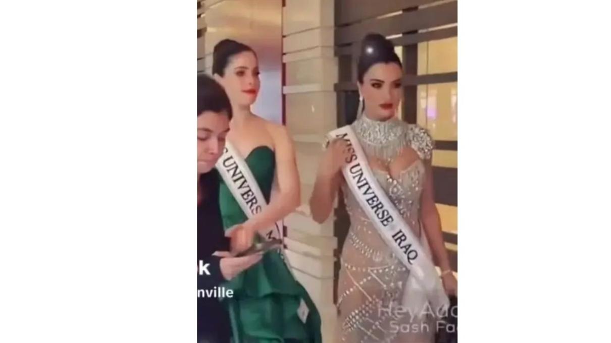 Miss Irak 2025 aparece en Monterrey con guiño a Fátima Bosch
