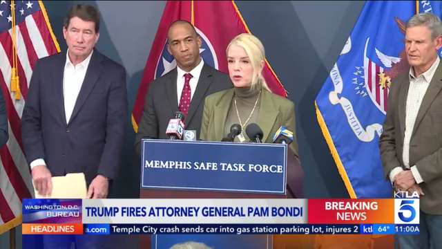 President Trump fires Attorney General Pam Bondi
