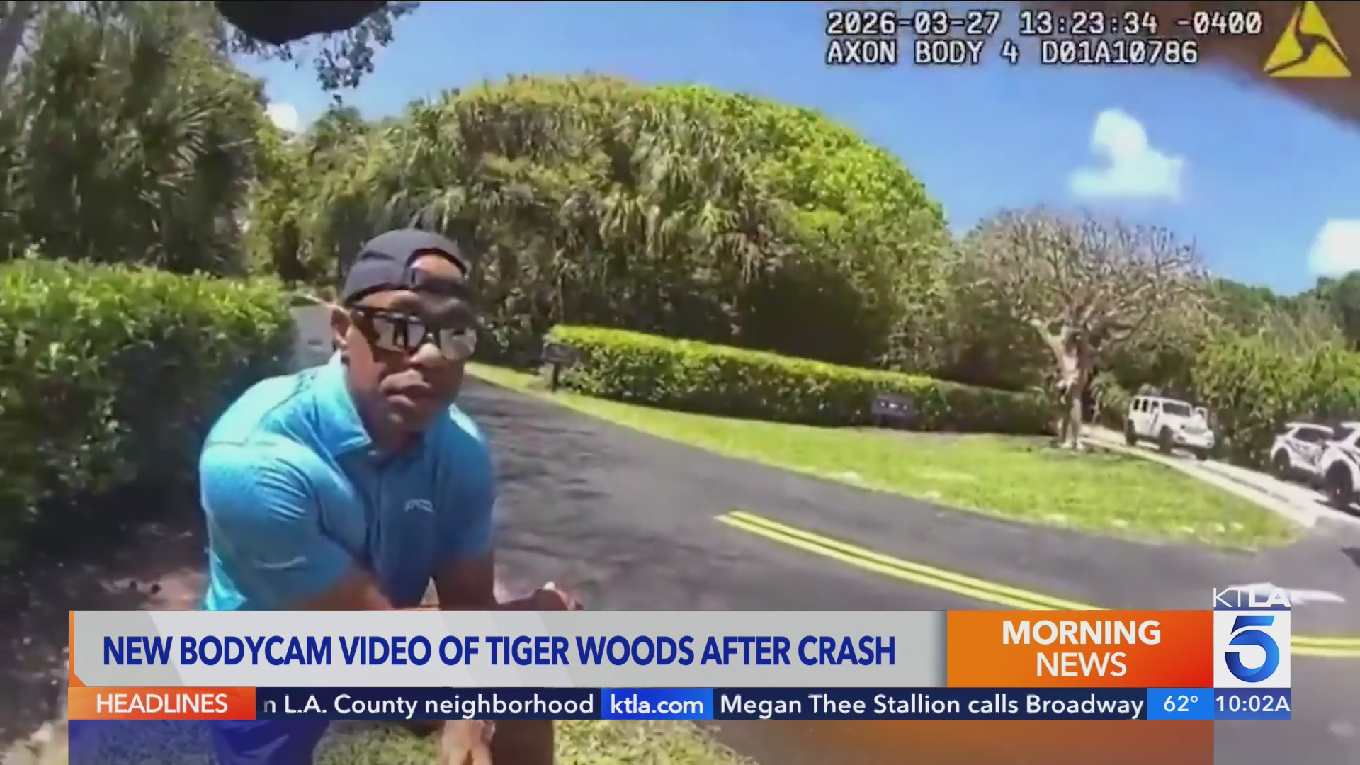 Body cam video from Tiger Woods' DUI arrest released