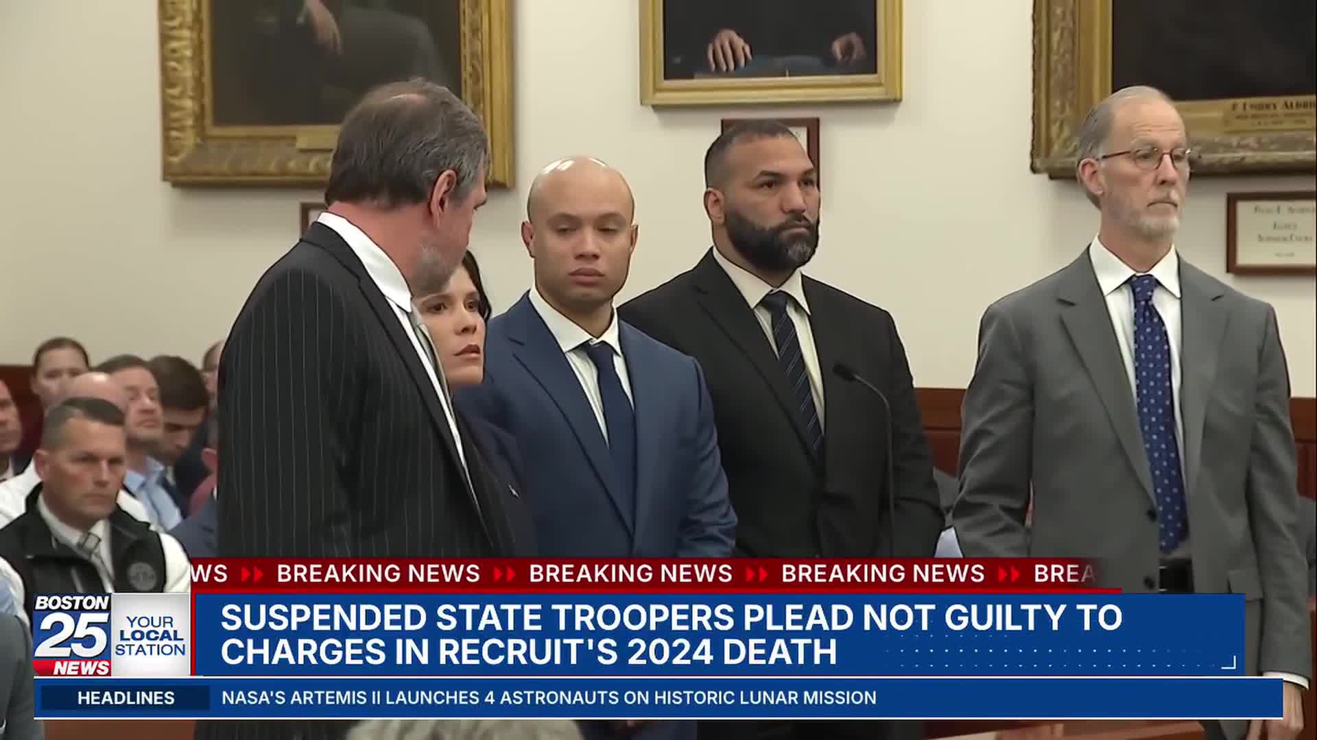 Suspended Mass. troopers plead not guilty to manslaughter in recruit’s ...