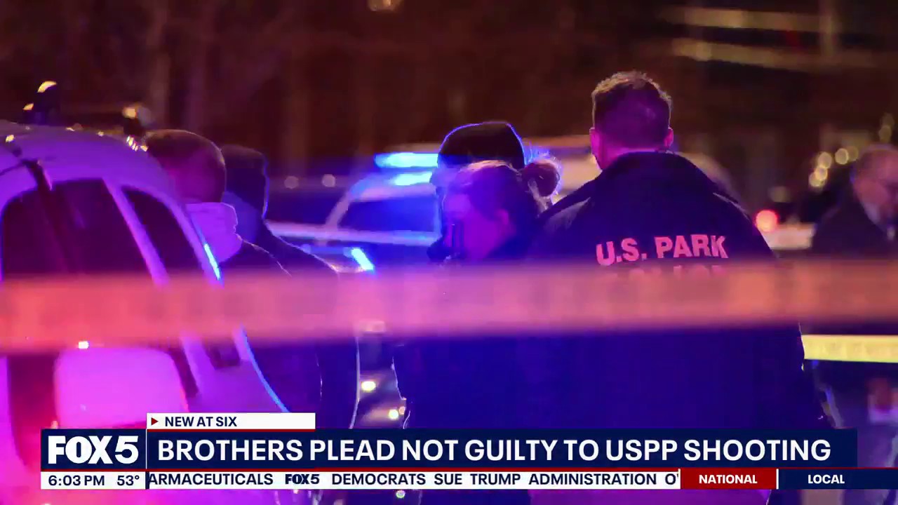 Brothers accused of shooting US Park Police officer plead not guilty