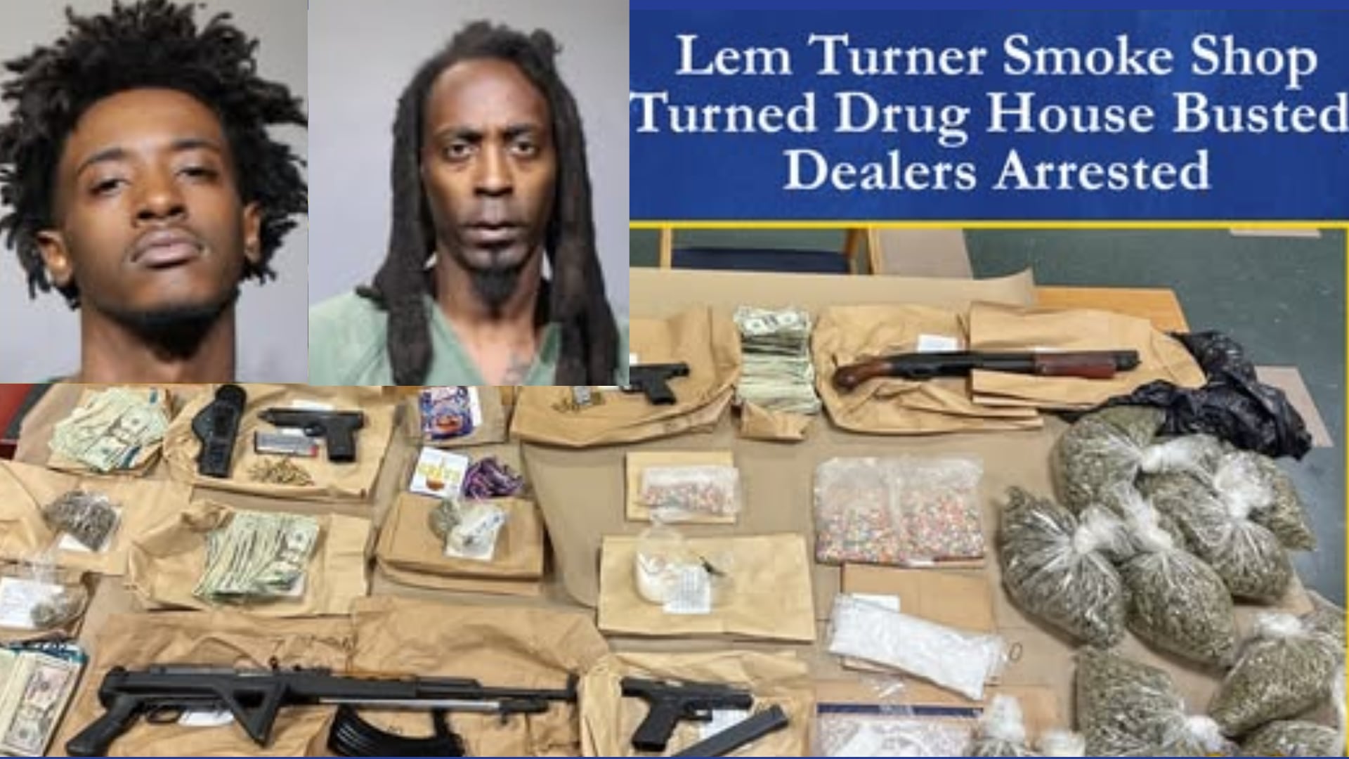 Two men arrested after drugs, guns found at Lem Turner Road smoke shop: JSO