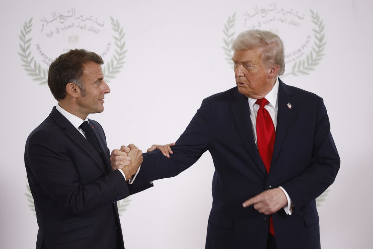 Macron hits back after Trump mocks him over 'shove' by wife