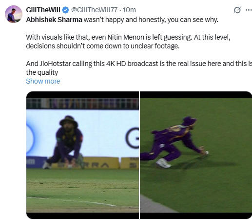 Out or not out? Abhishek Sharma unhappy as third umpire upholds on ...