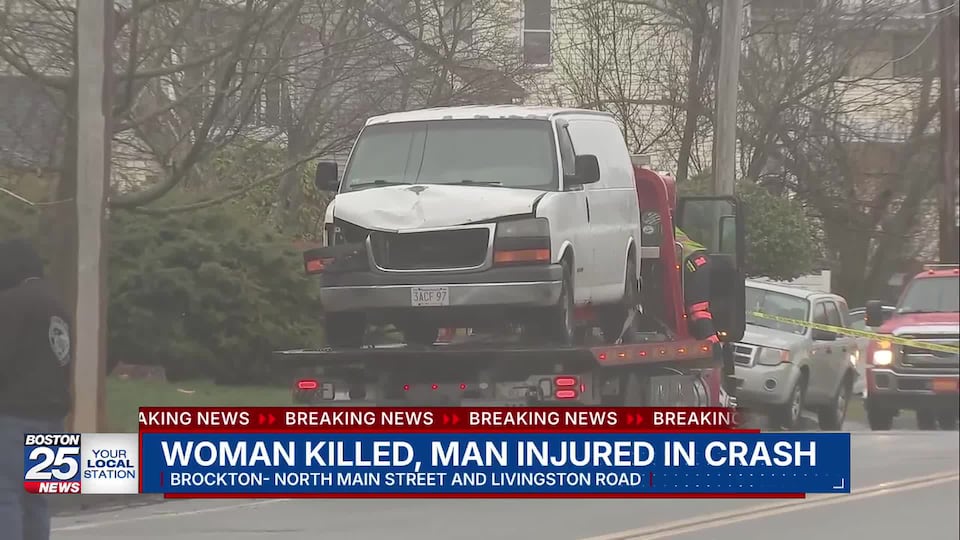 Woman dead, man injured after crash in Brockton