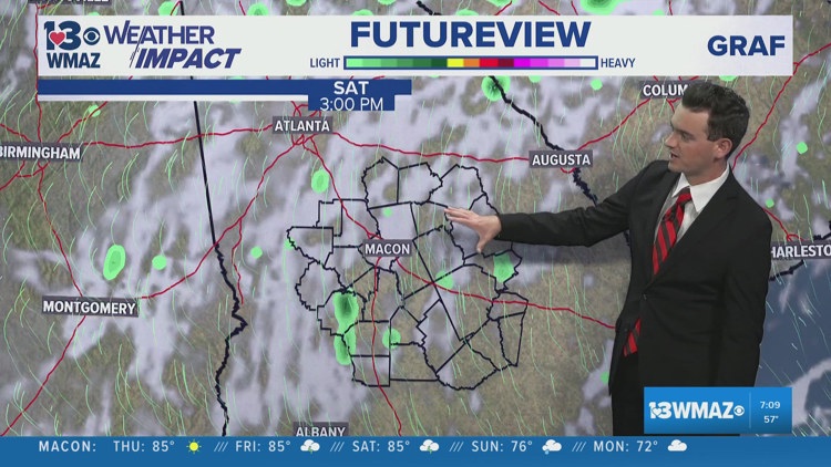 Rain chances each day for your Easter weekend