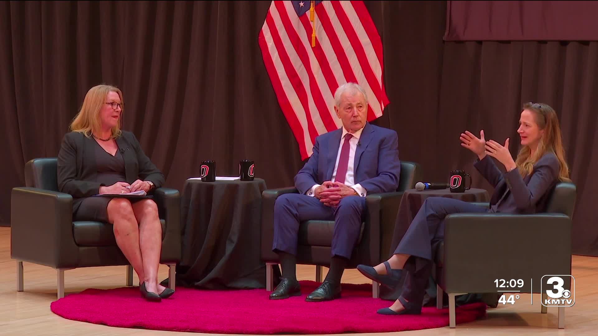 Chuck Hagel and Avril Haines discuss war with Iran at UNO