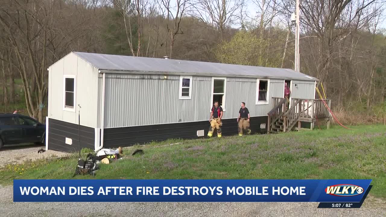 Woman dies after mobile home fire in southern Indiana