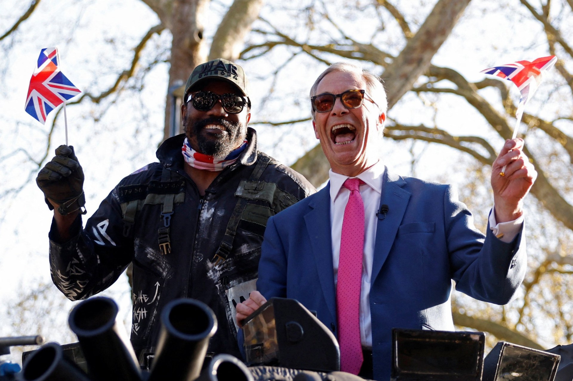 Nigel Farage needs a tank to get through 'broken, lawless' London