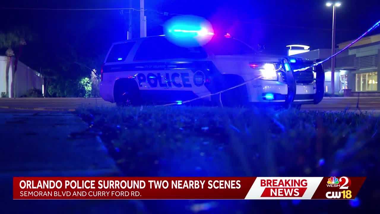 Police investigate 2 scenes minutes apart in Orlando