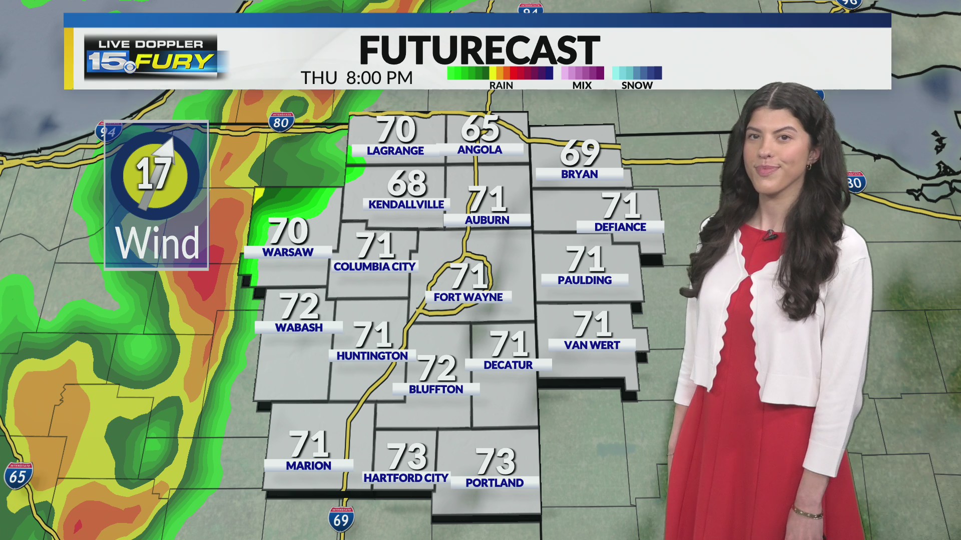 Shower and thunderstorms this evening