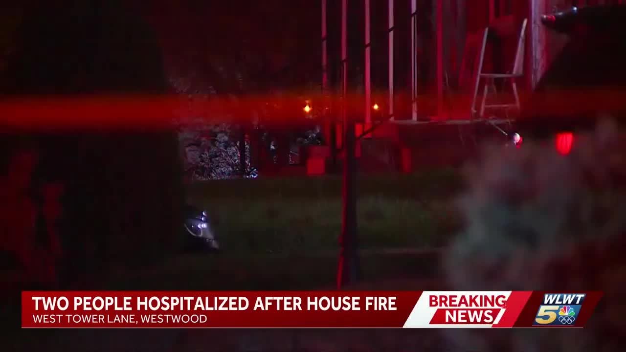 Officials: 2 hospitalized after fire at home in Westwood